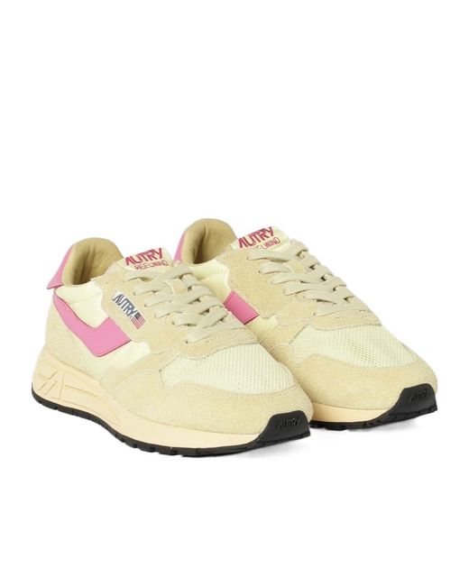 Autry Pink Reelwind Low-Top Sneakers