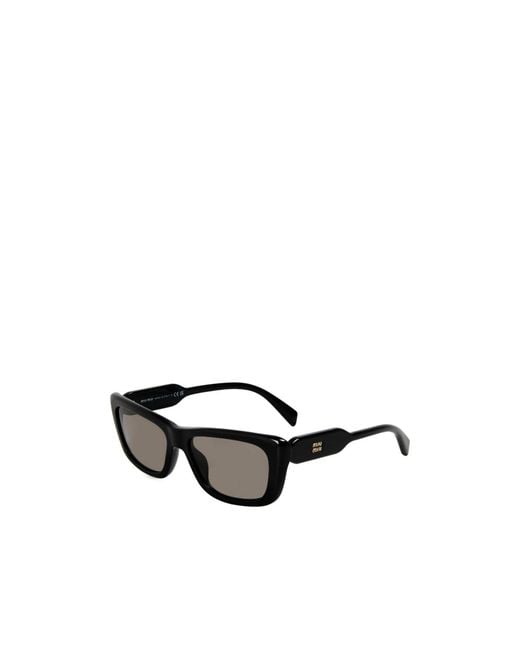 Miu Miu White Logo Detail Sunglasses