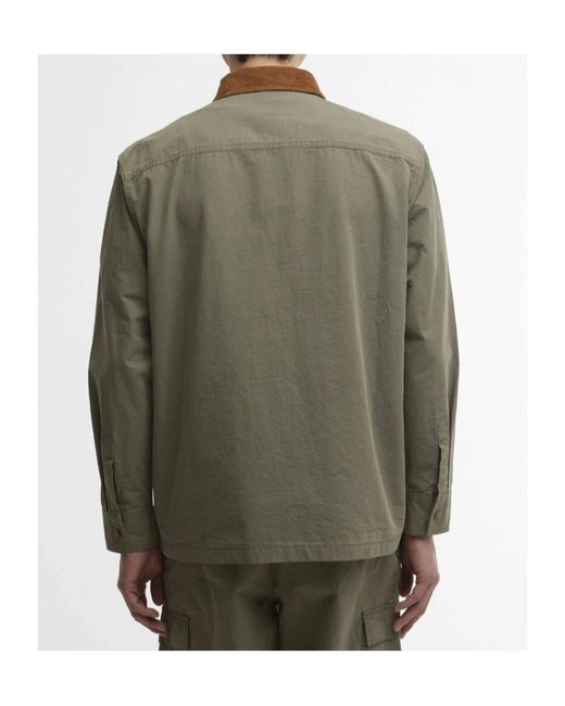 Barbour Green Spey Poplin Overshirt for men