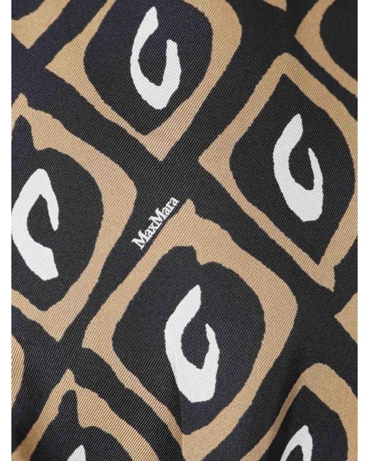 Max Mara Black Mxmquinoa Pattern-Printed Shorts