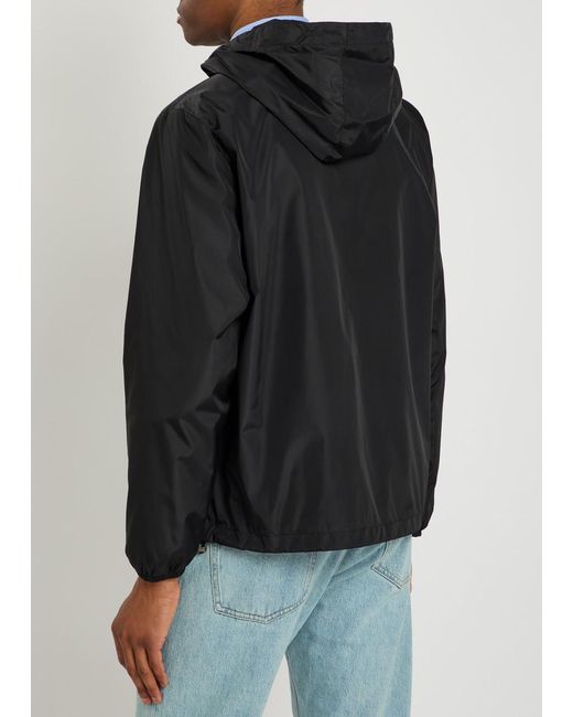 Valentino Black Hooded Shell Jacket for men