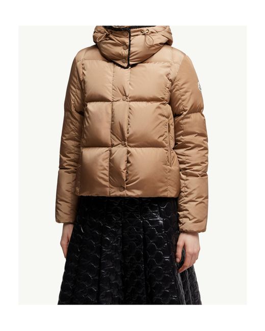 Moncler Brown Castelnou Hooded Puffer Jacket