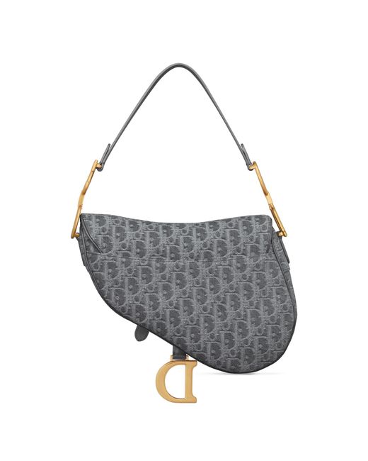 Dior Gray Saddle Bag With Strap