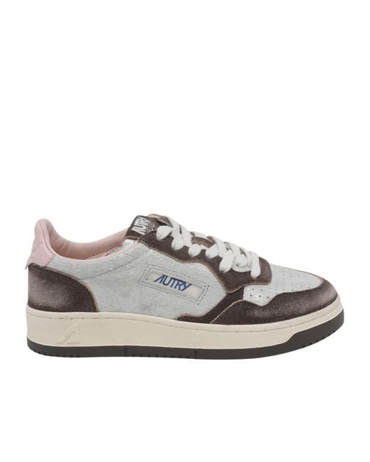 Autry Gray Medalist Low-Top Sneakers