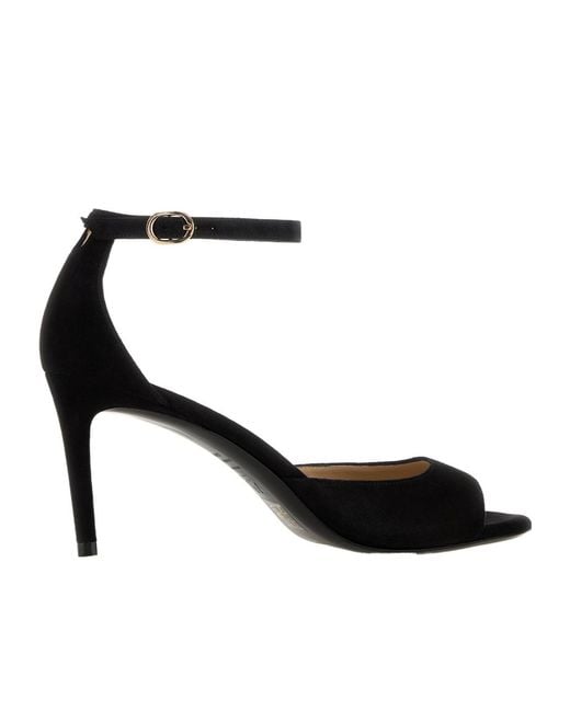 Stuart Weitzman Black High-Heeled Sandals