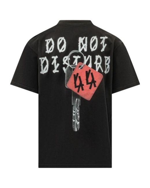 44 Label Group Black Late Checkout Graphic T-Shirt for men