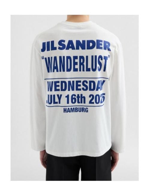 Jil Sander White Cotton Crew-Neck T-Shirt for men
