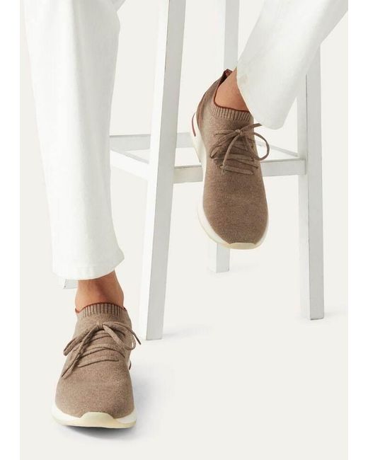 Loro Piana Brown 360 Lp Flexy Walk Cashmere Sneakers for men