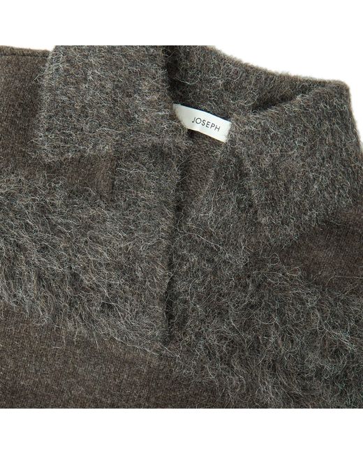 Joseph Brown Knitted Collared Pullover