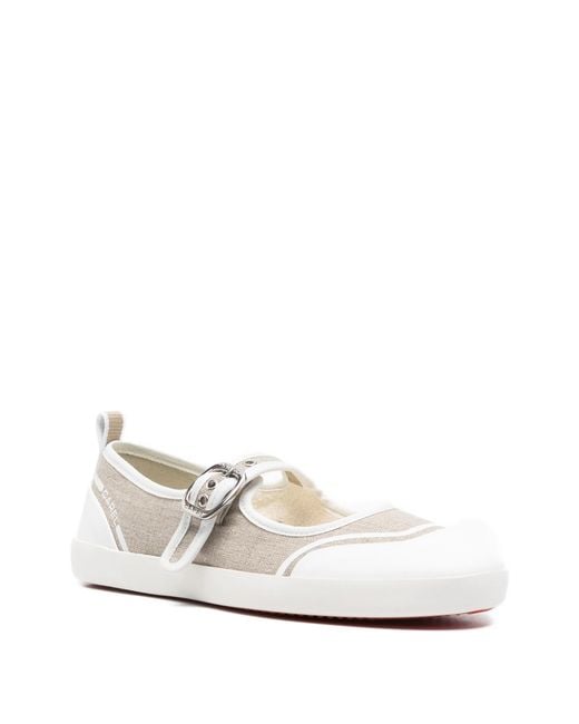 CAREL PARIS White Buckle Trainers