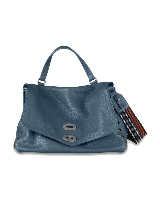 Zanellato Blue Logo Shoulder Bag