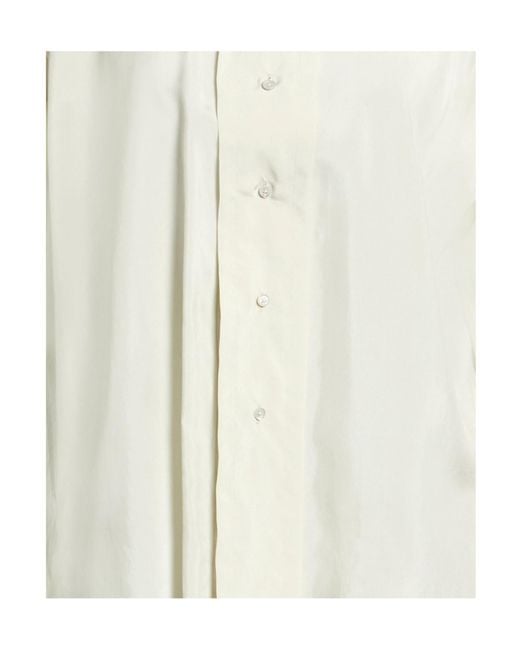 Maison Margiela White Solid Colour Shirts