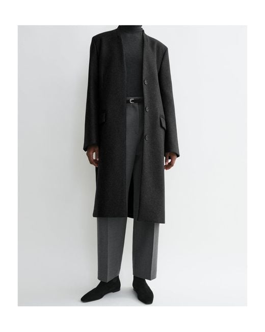 Totême  Black Deep Pleat Coat