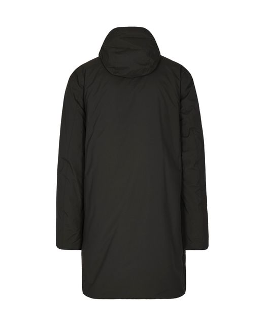 K-Way Black Long-Sleeved Hooded Coat for men