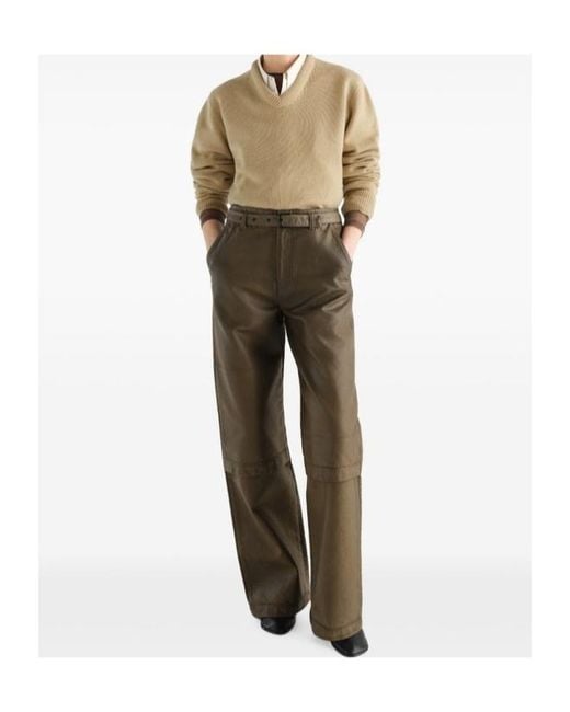Lemaire Natural V-Neck Sweater for men