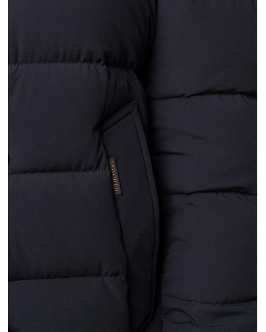 Moorer Blue Hooded Down Jacket for men