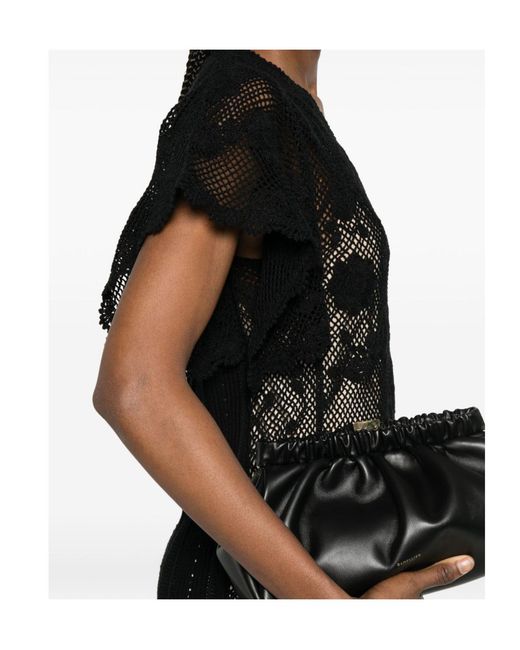 Twinset Black Lace Mini Knitted Dress
