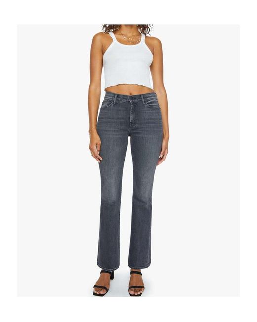 Mother Blue Mid Rise Flare Jeans
