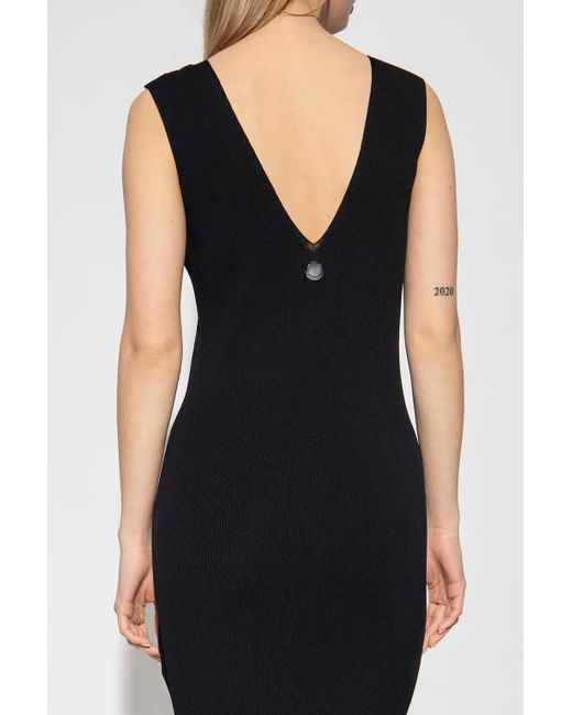 Moncler Blue Knitted Midi Dress