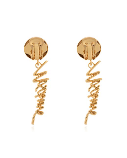 Moschino Metallic Logo Clips