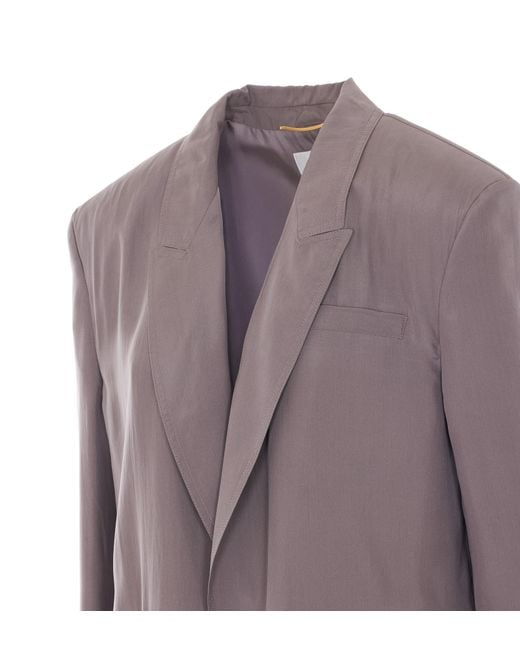 Saint Laurent Brown Single-Breasted Long-Sleeved Jacket