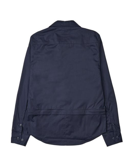 C P Company Blue Long-Sleeved Shirt Jacket for men