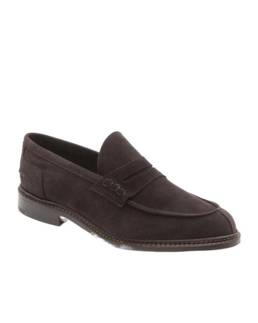 Tricker's Brown Round-Toe Loafers for men