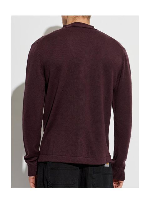 Vivienne Westwood Purple Long-Sleeve V-Neck Cardigan for men