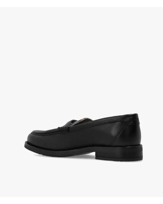 AllSaints Black Round-Toe Loafers for men