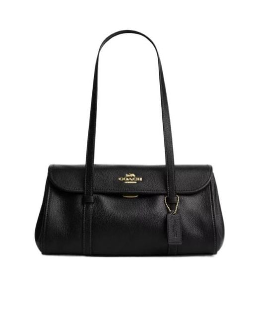 COACH Black Bridget Flap Shoulder Bag