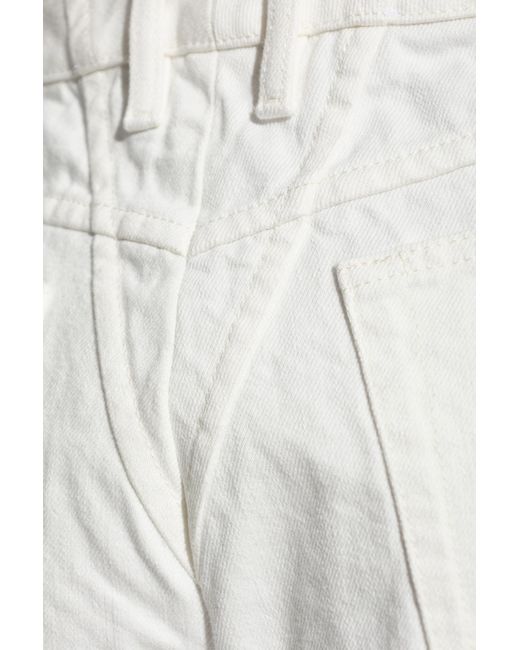 Jil Sander White Logo Patch Straight-Leg Trousers