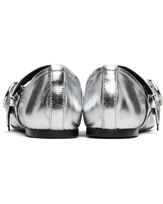 Coperni White Leather Ballet Flats