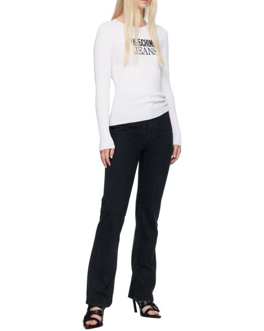 Moschino White Crewneck Sweater