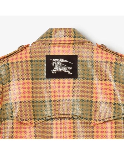 Burberry Natural Checked Double-Breasted Coat