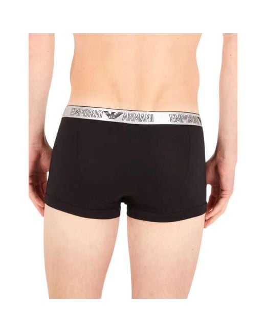Emporio Armani Black Elastic Waist Underwear Two-Piece Set for men