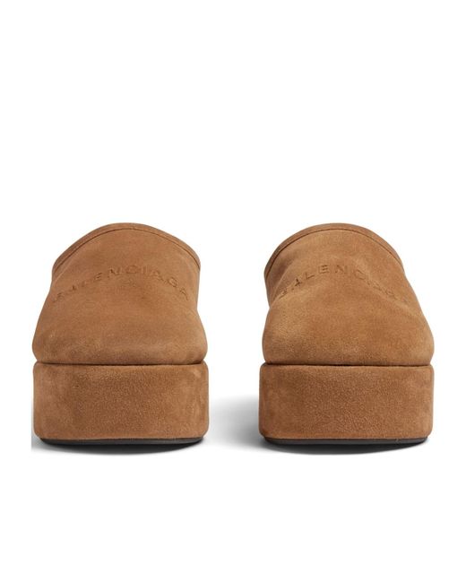 Balenciaga Brown Alaska Platform Mules