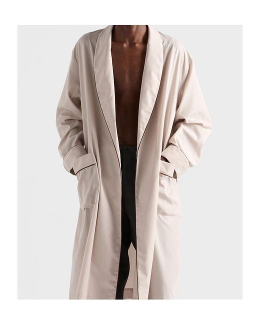 Prada Multicolor Cotton Blend Robe Coat for men