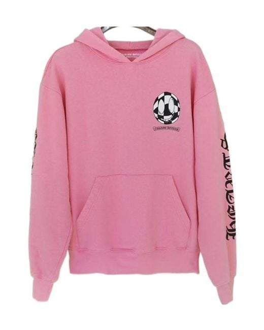Chrome Hearts Pink Hooded Sweatshirt for men