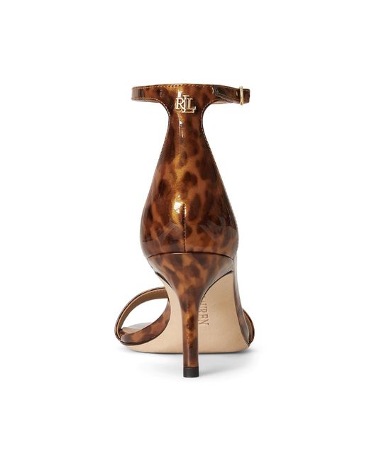 Ralph Lauren Brown Allie Mid Heeled Sandals