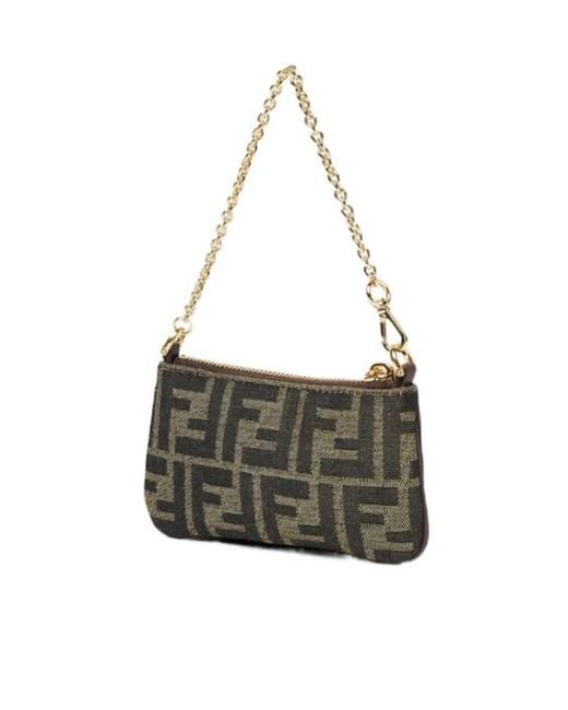 Fendi Metallic Baguette Mini Pouch
