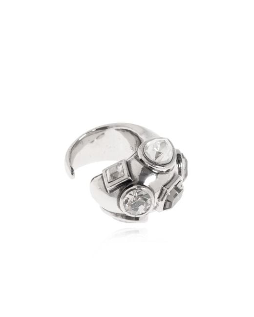Etro White Embellished Ring