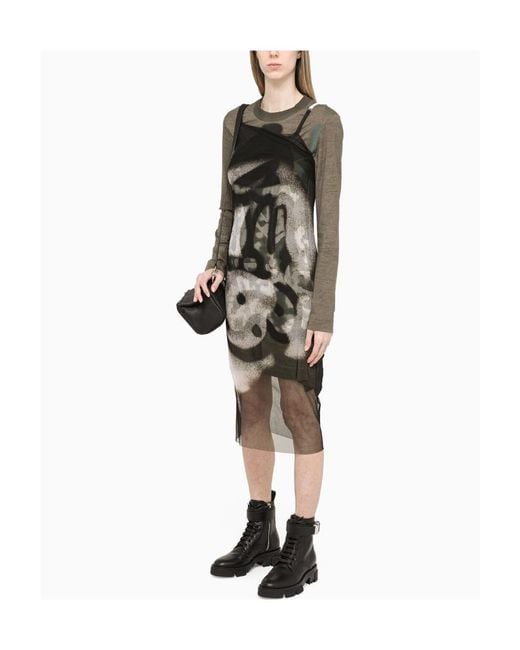 Givenchy Multicolor Graphic-Print Long-Sleeve Dress