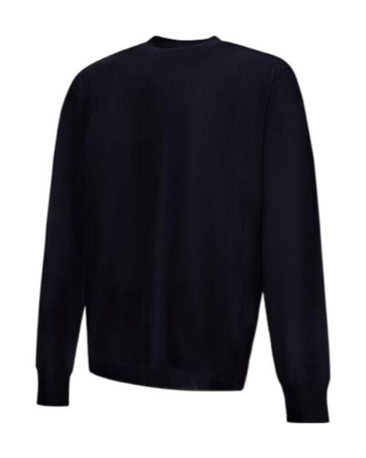 Herno Blue Crewneck Long-Sleeved Jumper for men