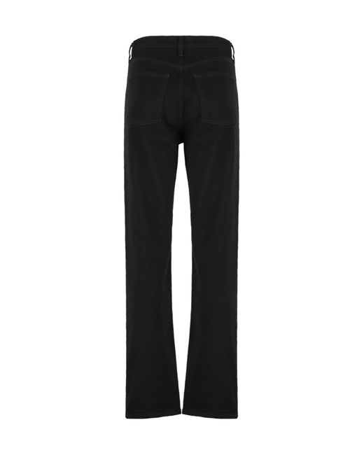 Agolde Black High-Waisted Straight-Leg Jeans