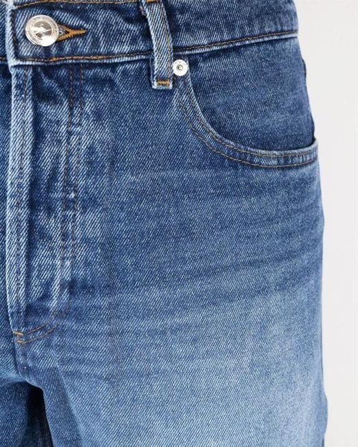 A.P.C. Blue Straight Leg Jeans for men
