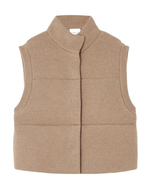 LeKasha Natural Montana Quilted Organic Cashmere Vest