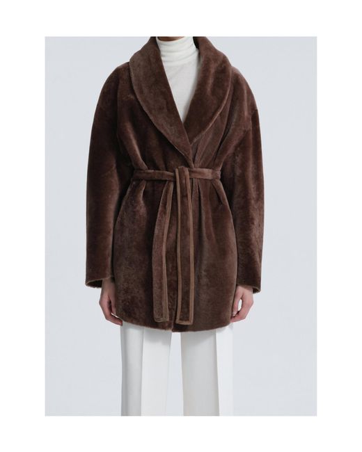 Nour Hammour Brown Long-Sleeved Coat