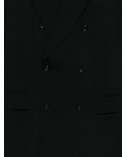 Comme des Garçons Black Double-Breasted Blazer for men