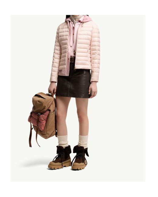 Moncler Pink Igelhood Zip-Up Short Padded Jacket