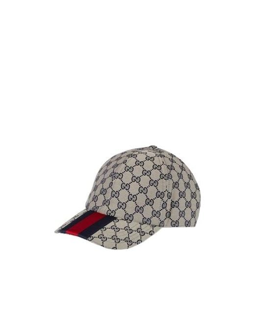 Gucci Gray Monogrammed Baseball Cap for men